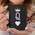 Queen Of Hearts Playing Card Vintage Crown Coffee Mug Unique Gifts