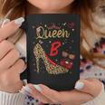 Queen Letter B Initial Name Leopard Heel Letter B Alphapet Coffee Mug Personalized Gifts