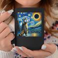 Raccoon Total Solar Eclipse 2024 Van Gogh Raccoon Glasses Coffee Mug Unique Gifts