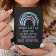 Rainbow Your Little Ray Of Sarcastic Sunshine Has Arrived Coffee Mug Personalized Gifts
