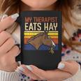 My Therapist Eats Hay Horse Riding Equestrian Men Women Kids Coffee Mug Unique Gifts