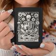 The Reader Tarot Card Book Lover Skeleton Reading Book Coffee Mug Unique Gifts