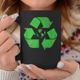 Reciclar Símbolo Logo Tierra Green Deal Cambio Climático Taza de café Regalos divertidos