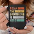 Relax The Drummer Is Here Vintage Drums Coffee Mug Unique Gifts