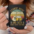 Retro Country Music And Beer That's Why I'm Here Vintage Coffee Mug Unique Gifts
