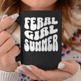 Retro Feral Girl Summer Groovy Mom Aunt Nager Coffee Mug Unique Gifts
