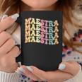 Retro Groovy Maestra Spanish Teacher Bilingual Women Coffee Mug Unique Gifts