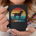 Retro Labrador Silhouette Tassen im Sonnenuntergang Design Lustige Geschenke