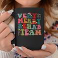 Retro Very Merry Rehab Team Xmas Therapy Squad Slp Ot Pt Coffee Mug Funny Gifts
