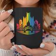 Retro Pittsburgh Skyline Rainbow Lgbt Lesbian Gay Pride Coffee Mug Unique Gifts