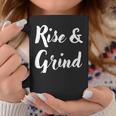 Rise & Grind Hard Working Businesswoman Entrepreneur Boss Coffee Mug Unique Gifts