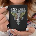 Rock Guitar Music Lover Vintage Guitarist Band Wings Skull Coffee Mug Unique Gifts
