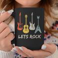 Lets Rock Rock N Roll Guitar Retro Women Coffee Mug Unique Gifts