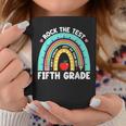 Rock The Test Day 5Th Grade Teacher Fifth Grade Testing Day Coffee Mug Funny Gifts