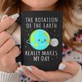 Rotation Of The Earth Makes My Day Science Mens Coffee Mug Funny Gifts