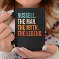 Russell The Man The Myth The Legend First Name Russell Coffee Mug Personalized Gifts