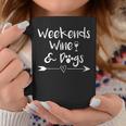 Weekends Wine And Dogs Quote Coffee Mug Unique Gifts