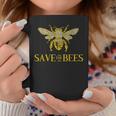 Save The Bees Honeycomb Distress Coffee Mug Unique Gifts