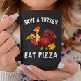 Save A Turkey Eat Pizza Thanksgiving Vegans Kids Adult Coffee Mug Unique Gifts