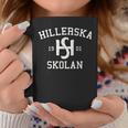 Schwarzes Hillerska Skolan 1901 Tassen, Historisches Design Tee Lustige Geschenke