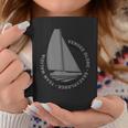 Schwarzes Tassen mit Segelboot-Design, Vendee Globe Herausforderung Lustige Geschenke