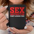 Sex Instructor First Lesson Is Free Adult Humor Orgy Jokes Coffee Mug Unique Gifts
