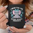 Sexual Assault Awareness I Wear Teal Cute Elephant 2024 Coffee Mug Unique Gifts