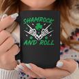 Shamrock And Roll Rock And Roll Saint Patrick's Day Skull Coffee Mug Funny Gifts