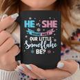 He Or She What Will Our Little Snowflake Be Gender Reveal Coffee Mug Funny Gifts