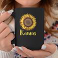 Single Sunflower State Of Kansas Flower Apparel Coffee Mug Unique Gifts