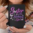 Sister Of The Birthday Girl Butterfly Sis Mom Mama 1St Coffee Mug Personalized Gifts