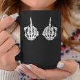 Skeleton Bones Hands Middle Finger Rude Sarcastic Coffee Mug Unique Gifts