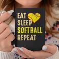 Softball Eat Sleep Softball Repeat Girls Softball Coffee Mug Funny Gifts