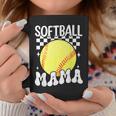 Softball Mama Retro Groovy Baseball Softball Mom Coffee Mug Personalized Gifts