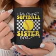 In My Softball Sister Era Groovy Retro Proud Softball Sister Coffee Mug Unique Gifts