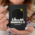 Solar Eclipse 2024 Indianapolis Skyline Indiana Eclipse Coffee Mug Unique Gifts