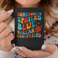 Somebody's Spoiled Blue Collar Girlfriend Skeleton Hand Coffee Mug Unique Gifts