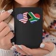 South Africa Usa FlagHeart South African Americans Coffee Mug Unique Gifts