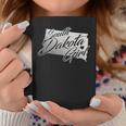 South Dakota Girl Vintage Distressed State Outline Women's Coffee Mug Unique Gifts