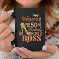 Stepping Into My 50Th Birthday Like A Boss Coffee Mug Unique Gifts