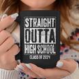 Straight Outta High School Graduation Class Of 2024 Grad Coffee Mug Funny Gifts