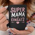 Supermama Im Einsatz Muttertag Beste Mama Baby Ankündigung Tassen Lustige Geschenke