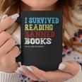 I Survived Reading Banned Books Book Lovers Quote Coffee Mug Unique Gifts