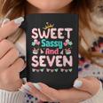 Sweet Sassy And Seven Birthday For Girls 7 Year Old Coffee Mug Unique Gifts