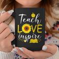 Teach Love Inspire Sunflower Teacher Coffee Mug Unique Gifts