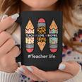 Teacher Life Teach Love Inspire Pencils Inspirational Women Coffee Mug Funny Gifts