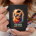 Texas Total Solar Eclipse 2024 Cat Wearing Glasses Coffee Mug Funny Gifts