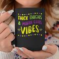 Thick Thighs And Mardi Gras Vibes New Orleans Louisiana Coffee Mug Unique Gifts