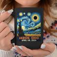 Total Solar Eclipse 2024 Akron Ohio Starry Night Van Gogh Coffee Mug Unique Gifts