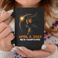 Total Solar Eclipse 2024 New Hampshire Cat Lover Glasses Coffee Mug Personalized Gifts